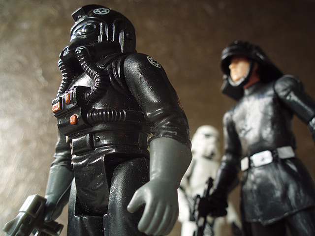 Tie Figher Pilot. (Vintage Tie Fighter Pilot, Saga Collection Stormtrooper, OTC Death Star Trooper)