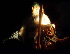 Two Against. (Vintage Luke Skywalker in Battle Poncho, Vintage Romba)