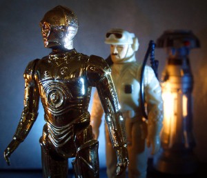 Aux Transportes! (Vintage C-3PO, Vintage Rebel Commander, Vintage FX-7)
