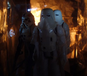 Stone Cold Storm. (Vintage AT-AT Driver, Vintage Imperial Stormtroopers in Hoth Battle Gear)