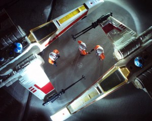 Leaving Rebel Base. (Vintage X-Wing Fighters, Vintage Luke Skywalker X-Wing Pilots)