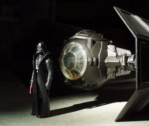 Back to Black. (Vintage Darth Vader, Vintage Darth Vader's Tie Fighter with Custom Paint)
