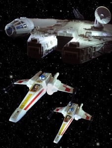 Bringing the Rebel Heat. (Vintage Millennium Falcon, Vintage X-Wing Fighters)