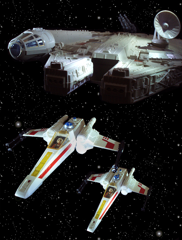 Bringing the Rebel Heat. (Vintage Millennium Falcon, Vintage X-Wing Fighters)