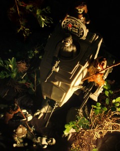 E is for Easy Target (Vintage AT-ST, Vintage AT-ST Driver, Vintage Biker Scouts, Vintage Wicket E. Warrick, Vintage Chief Chirpa, Vintage Paploo, Vintage Rhomba)