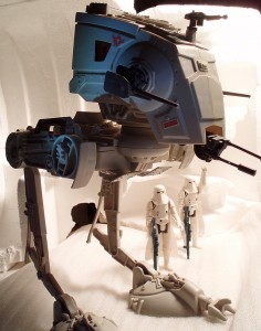 aka Little Big Gun. (Vintage AT-ST, Vintage Imperial Stormtroopers in Hoth Battle Gear)